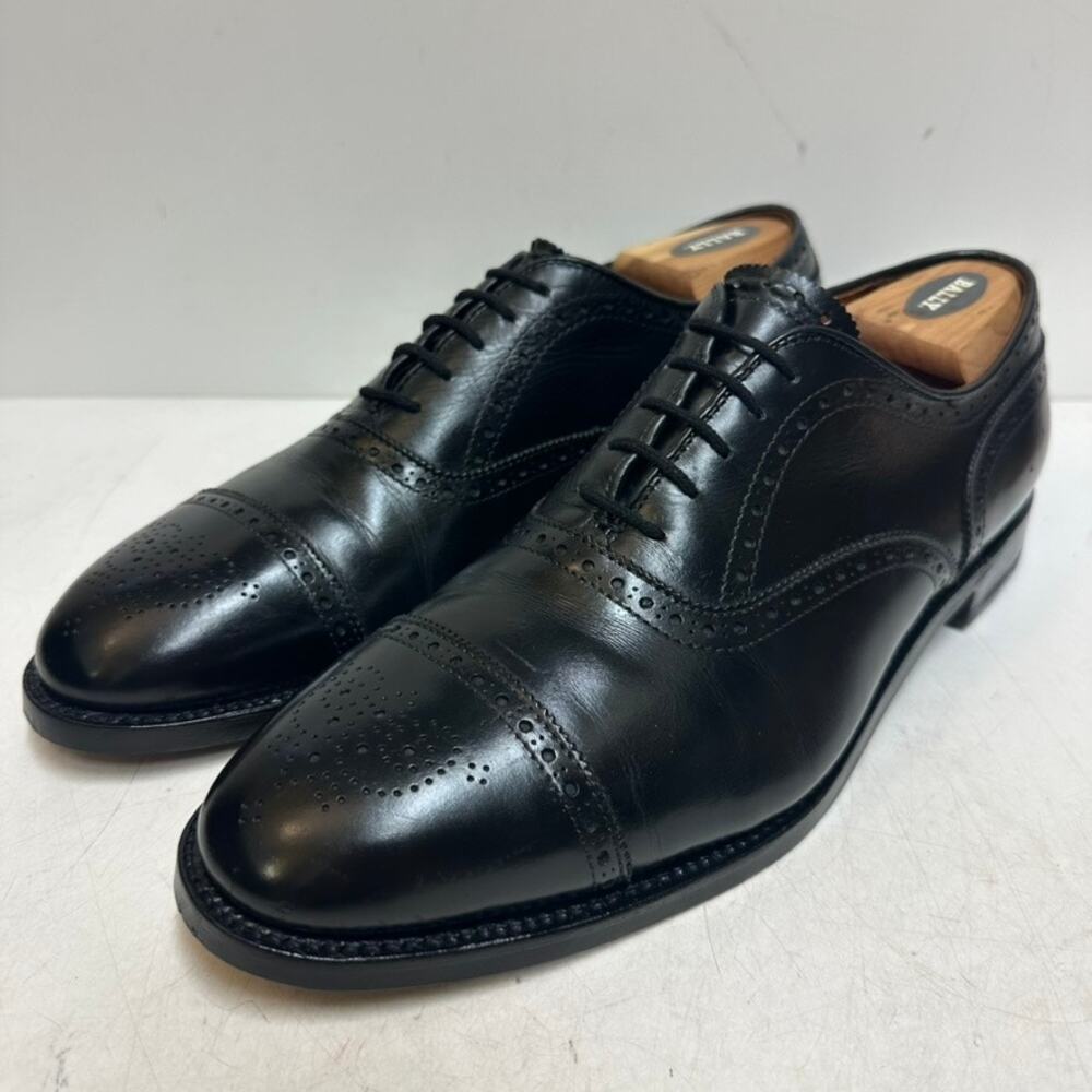 FULLY RESOLED Alden Restoration 909 Medallion Perf Tip Bal Oxford Black USA 12 C